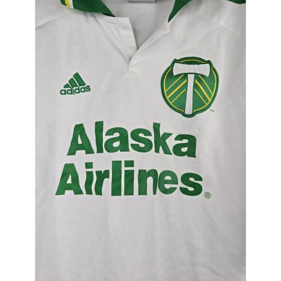 2011 Vintage Adidas MLS Portland Timbers Soccer Jersey Sz M Kids #B47 - Picture 2 of 7